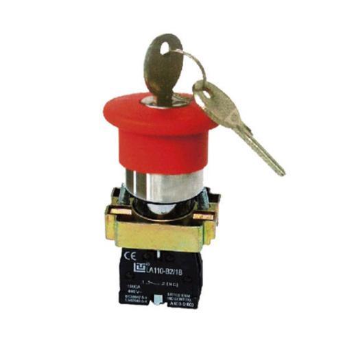 Emergency Stop Switch, SPST-NC, Push-Key Release, Screw Clamp, 6 A, 120 V - industryparts.pk