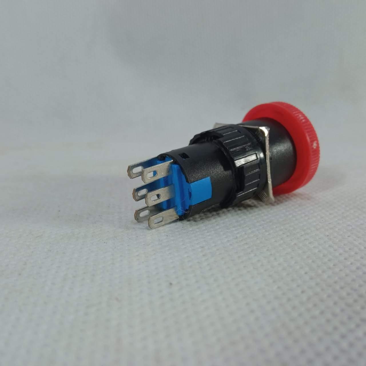 Emergency Stop Button Switch 16mm 6 Pins LAZ16-22ZS in Pakistan - industryparts.pk