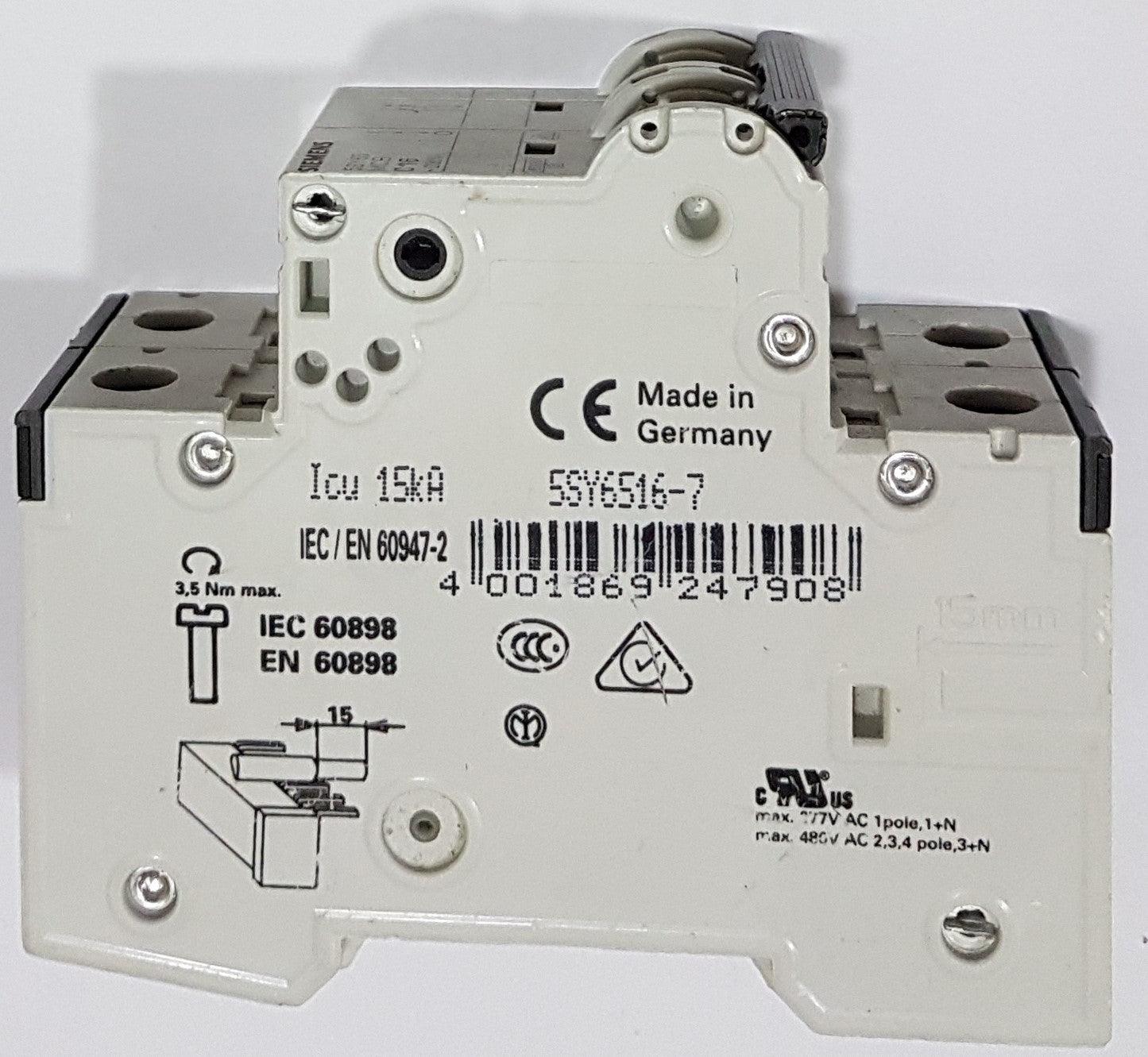 SIEMENS 5SY65 MCB C16A 2Pole in Pakistan - industryparts.pk
