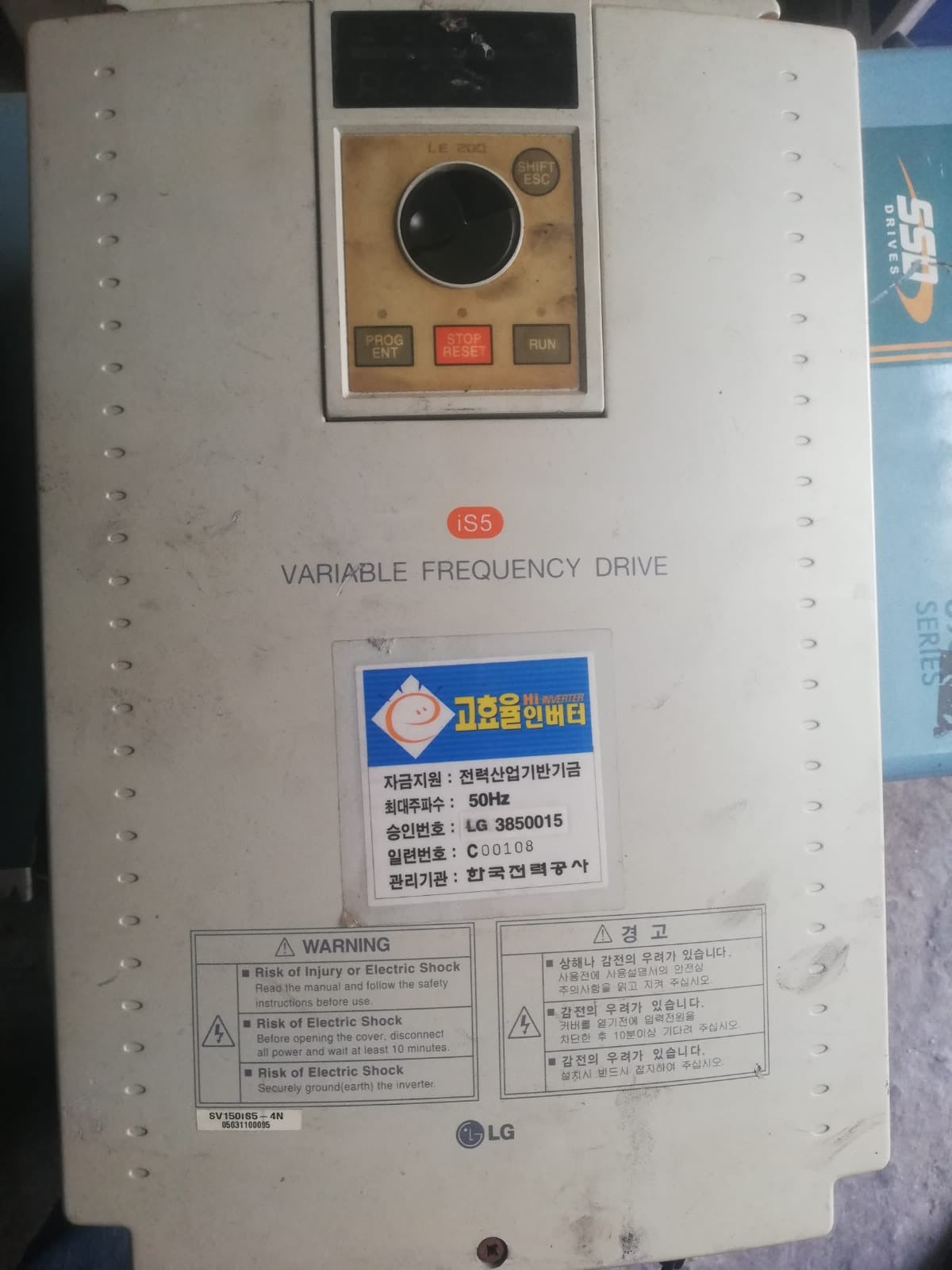 LG IS5 VARIABLE Frequency Drive SV155is5-4N INPUT:3PH