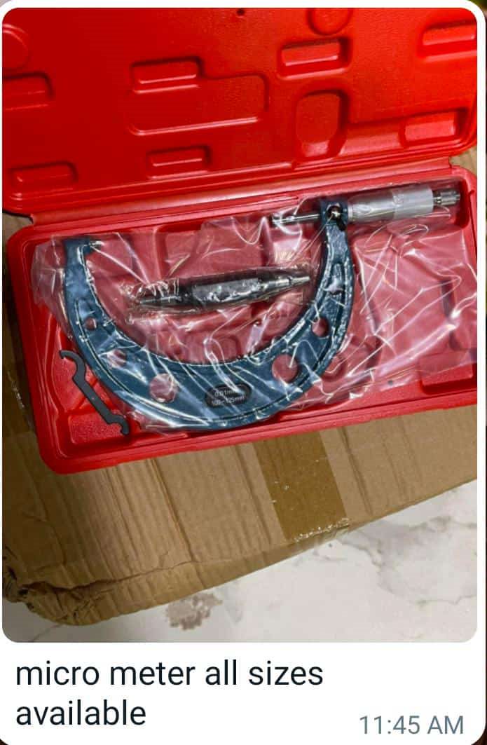 Outside Micrometer, All Sizes With Plastic Case in Pakistan
