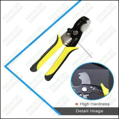 BOSI Steel 7 Inch AWG 1.6-3.2 Wire Stripper Cable Cutter Combined Plier - industryparts.pk