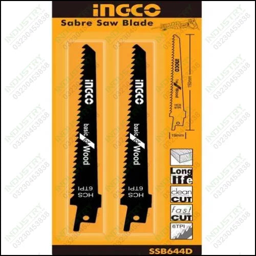 Ingco SSB644D Sabre Saw Blade 2 Packets in Pakistan - industryparts.pk
