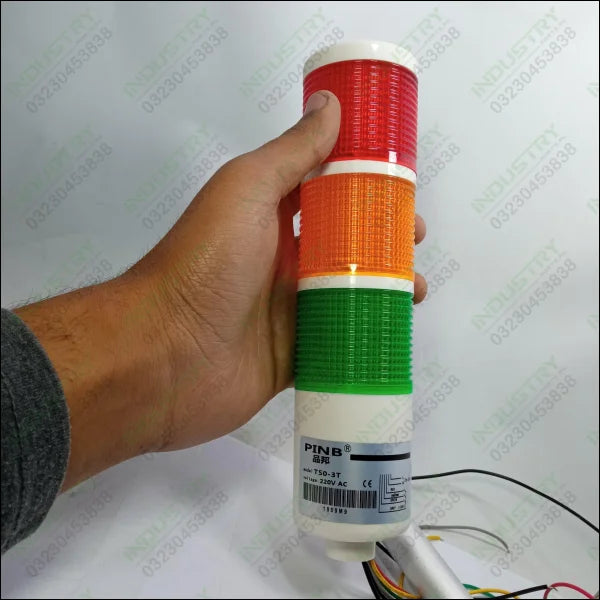 LED Industrial Signal Tower Light 3 Colors Flash LED Light Warning Lamp for CNC Machines - industryparts.pk