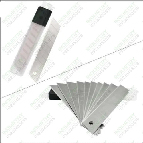 Paper Cutter Knife Blade in Plastic Tube Packing 10 PCS - industryparts.pk