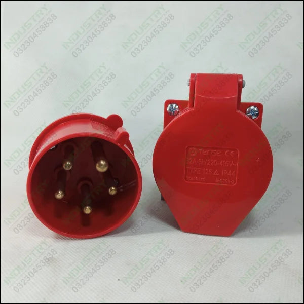 Tense 32Amp 5Pin Industrial Plug and Wall Socket in Pakistan - industryparts.pk