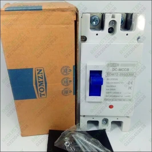 TOMZN 2P DC 600V DC Solar Molded Case Circuit Breaker MCCB Overload Protection Switch Protector for Solar Photovoltaic in Pakistan