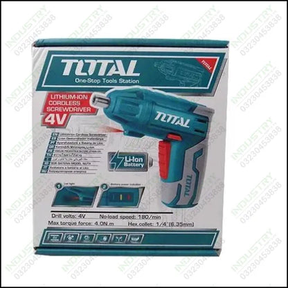 TOTAL Lithium-Ion Cordless Screwdriver 4V in Pakistan - industryparts.pk
