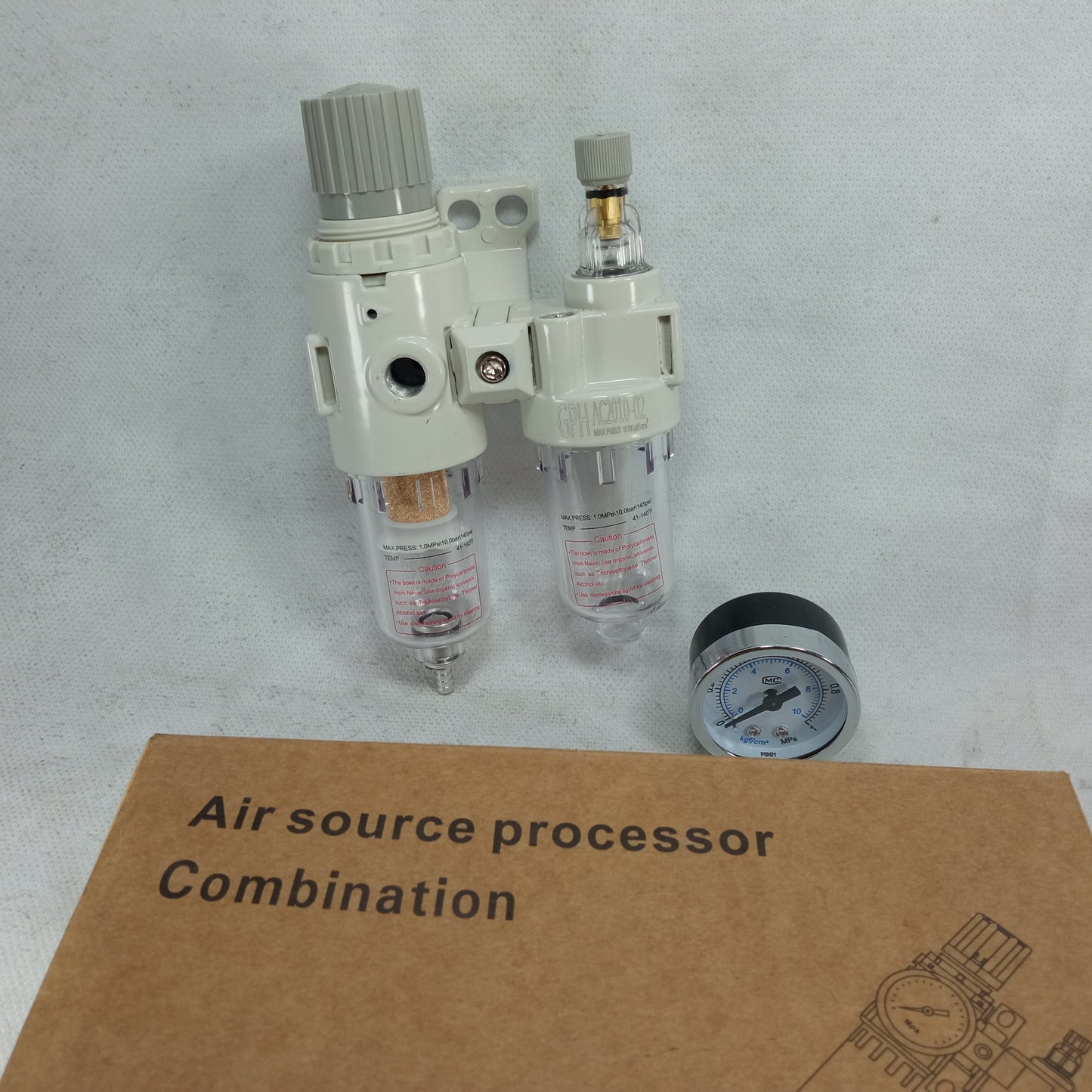 AC2010-02 SMC Air Source Treatment Unit Air Filter Pressure Regulator in Pakistan - industryparts.pk