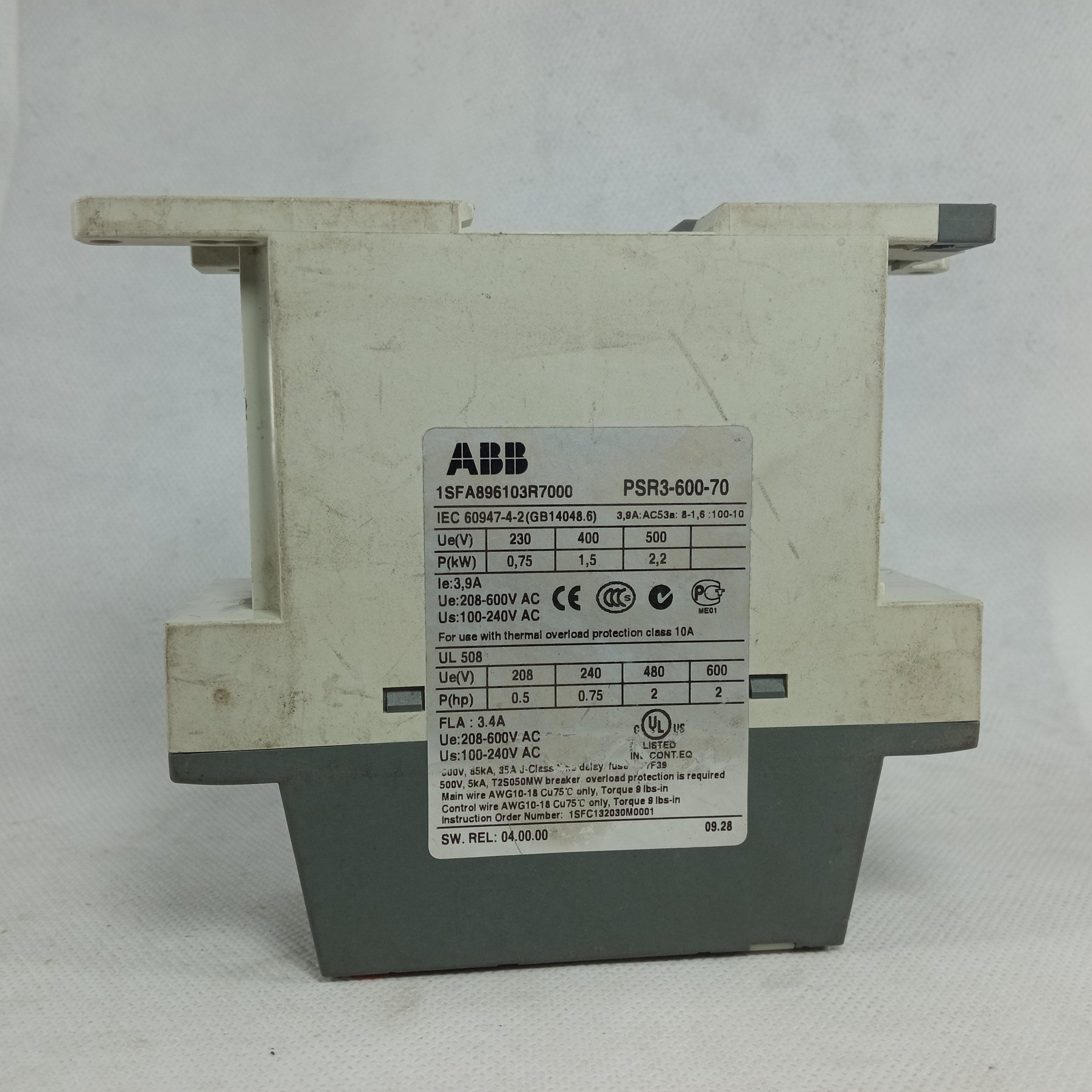 ABB Soft Starter PSR3-600-70 Lotted in Pakistan - industryparts.pk