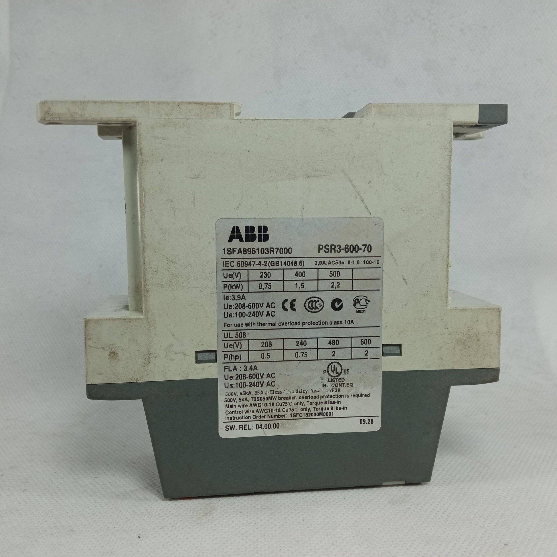ABB Soft Starter PSR3-600-70 Lotted in Pakistan - industryparts.pk