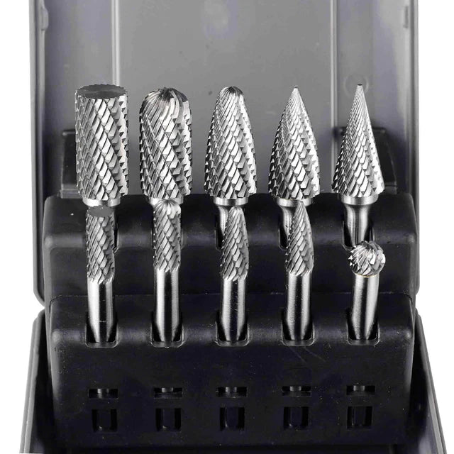 10Pcs Industrial-Grade Double Cut Rotary Burr Set in Pakistan