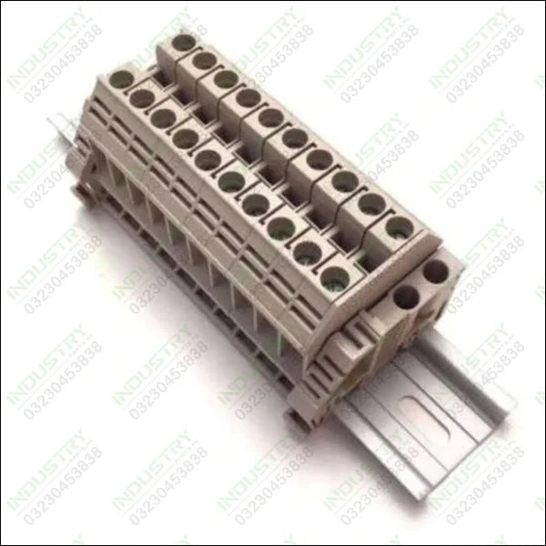 10mm Din Rail Line Up Mounted Terminal Block 10 Pcs in one Pack in Pakistan - industryparts.pk