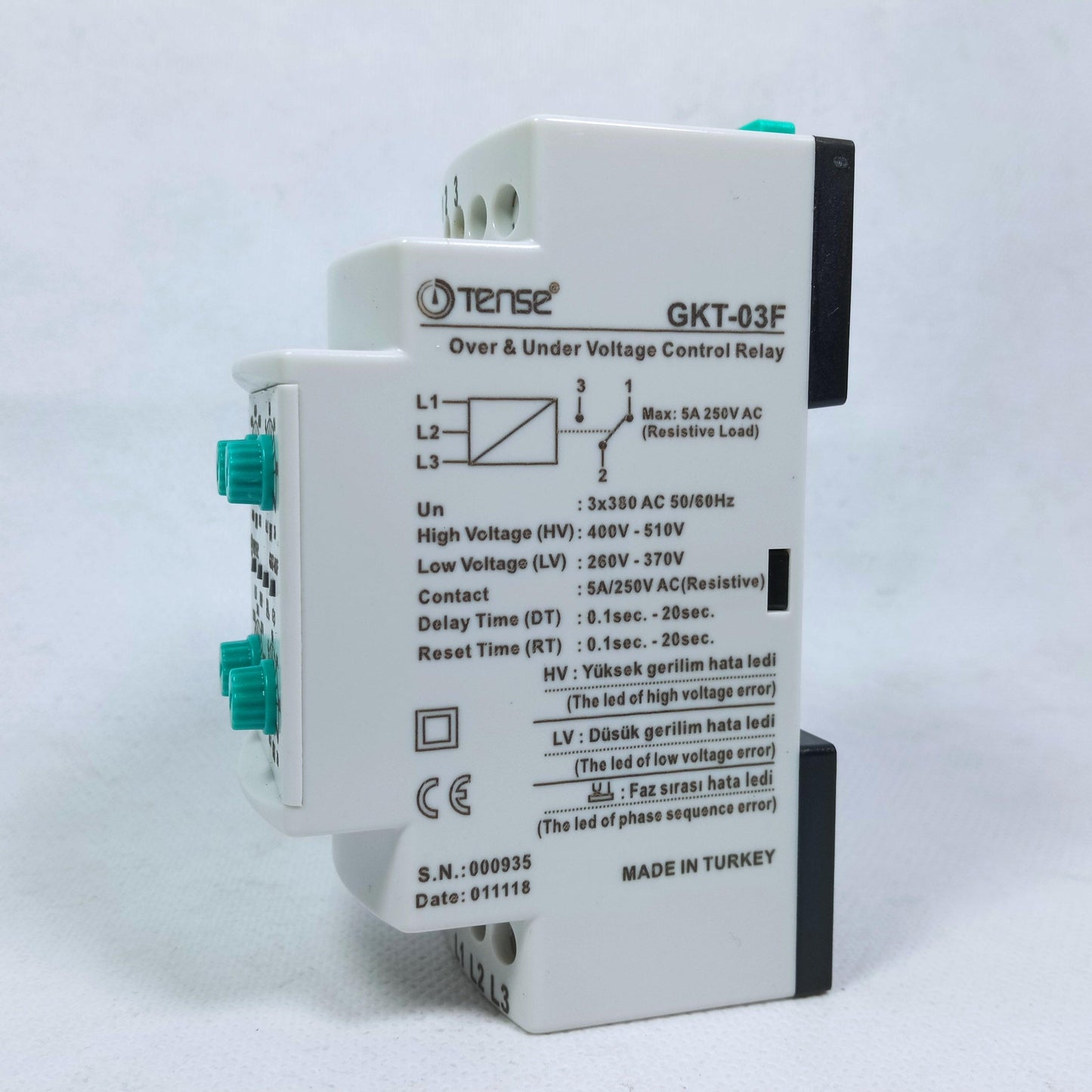TENSE GKT-03F Over Voltage and Under Voltage Monitoring Relay in Pakistan - industryparts.pk
