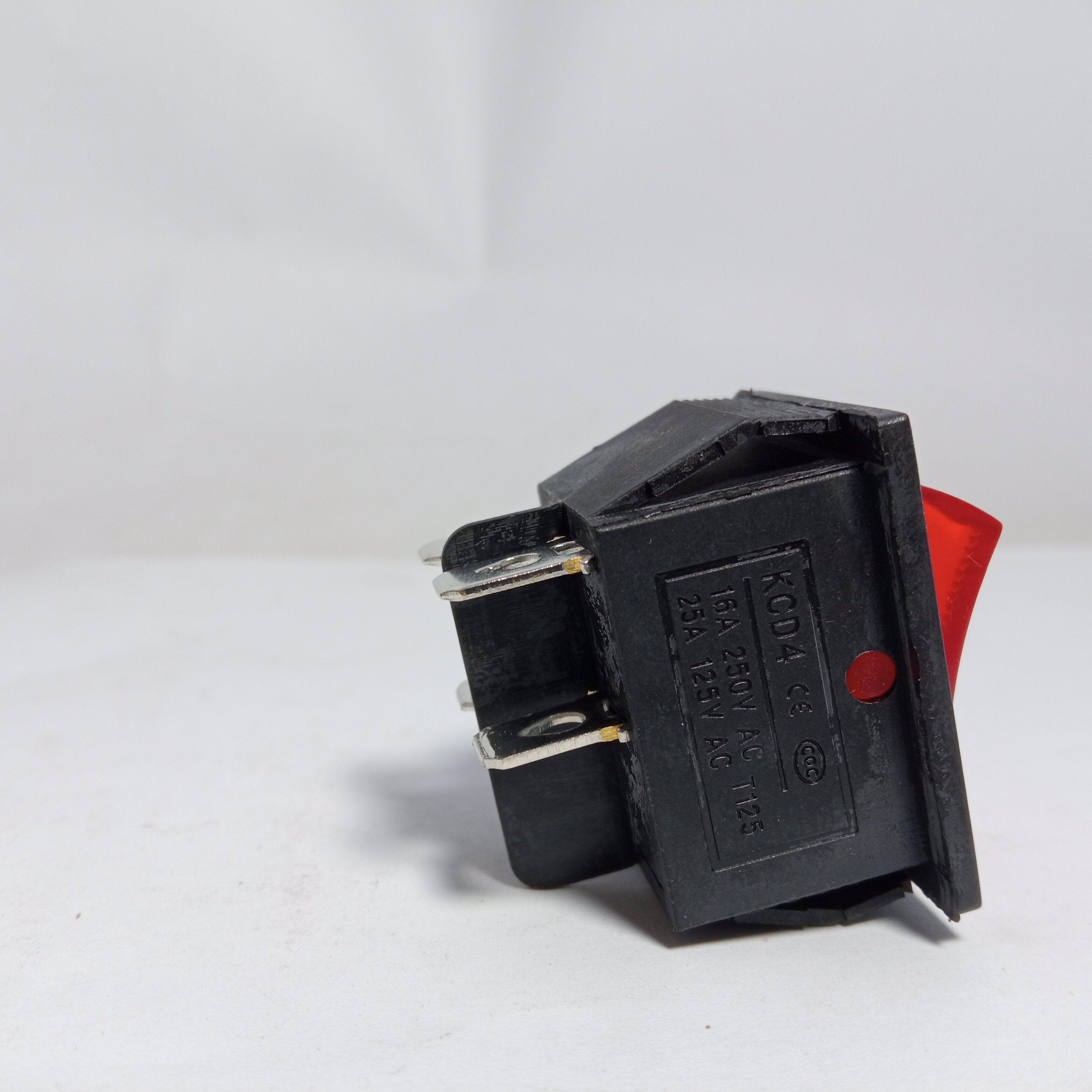 Rocker Switch Power Switch I/O 4 Pins With Light 16A 250VAC 15 Pcs Pack in Pakistan - industryparts.pk