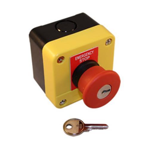 Red Sign Emergency Stop Push Button Switch &amp;amp Key - industryparts.pk