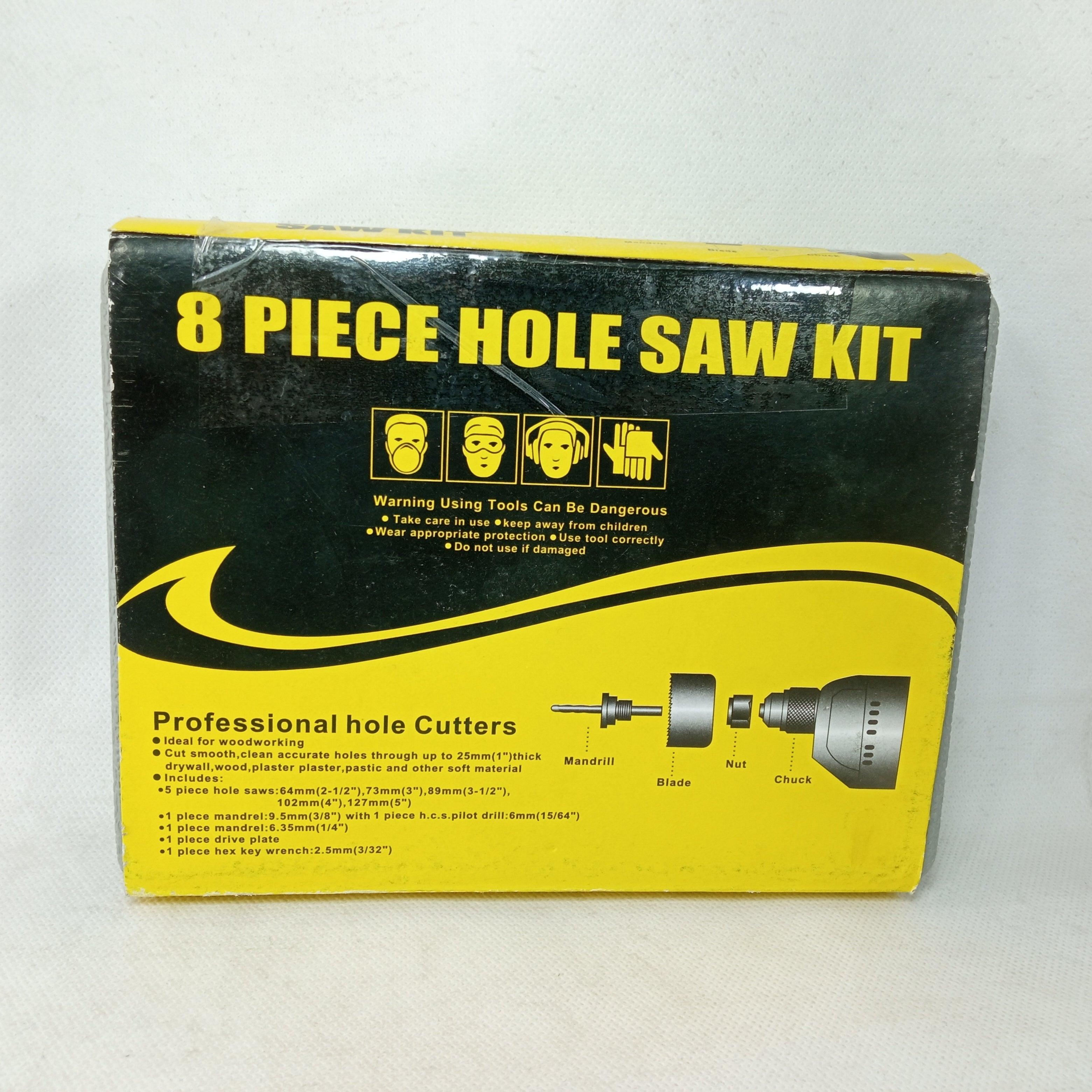 Wood Working Hole Saw Drill Bit Set 8 Pieces in Pakistan - industryparts.pk