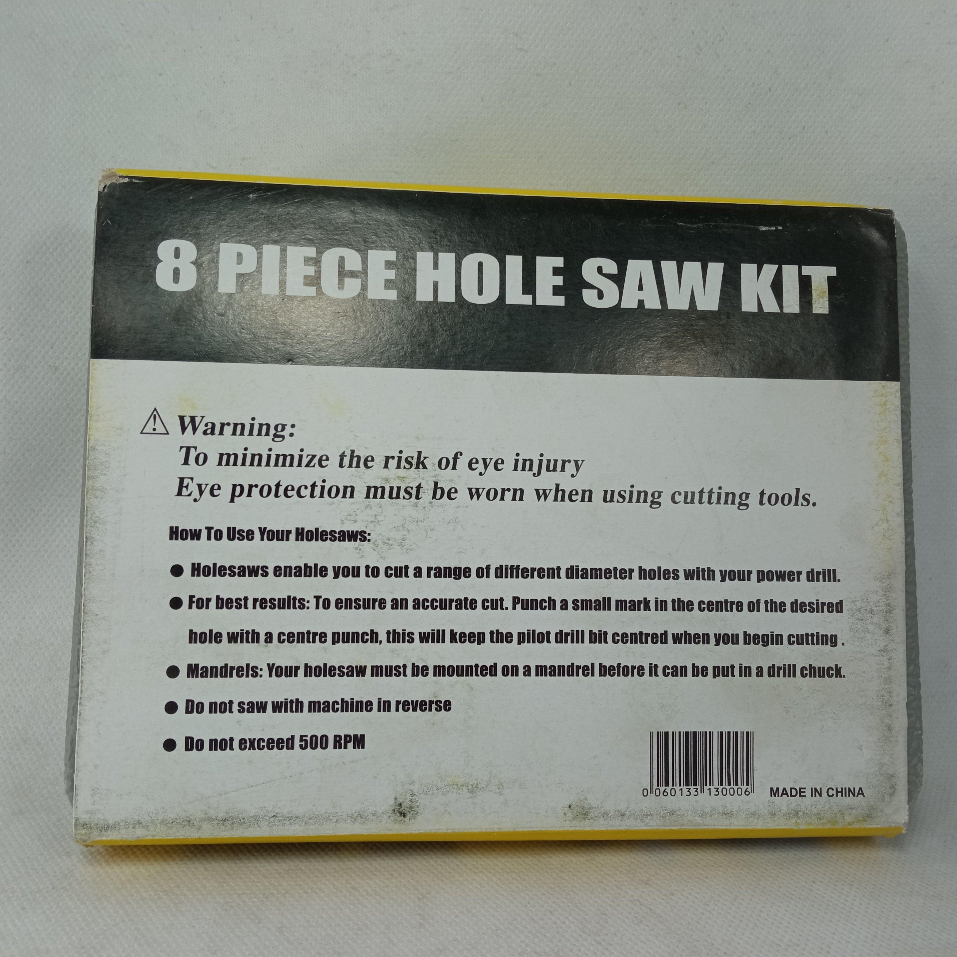 Wood Working Hole Saw Drill Bit Set 8 Pieces in Pakistan - industryparts.pk