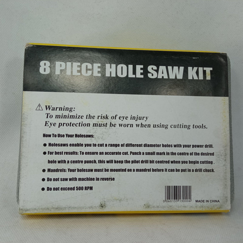 Wood Working Hole Saw Drill Bit Set 8 Pieces in Pakistan - industryparts.pk