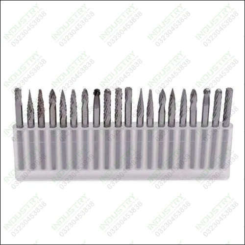 20Pcs Carbide Rotary Burrs Set Milling Cutter Drill Bit Engraving Bits 3mm - industryparts.pk
