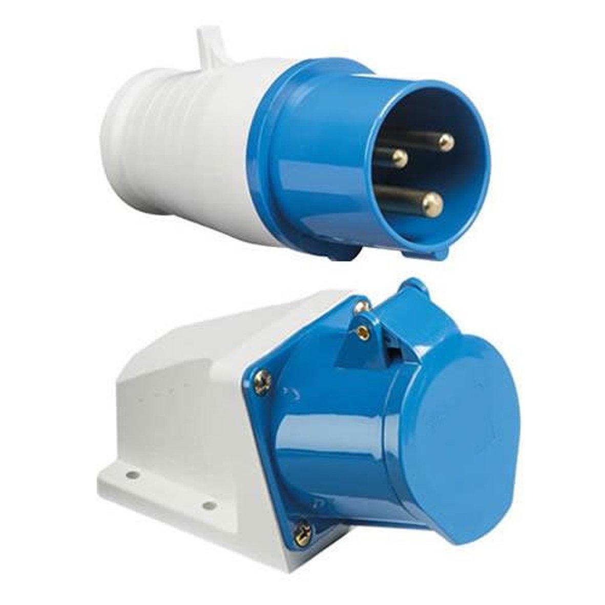16amp 3pin Industrial Socket in Pakistan - industryparts.pk