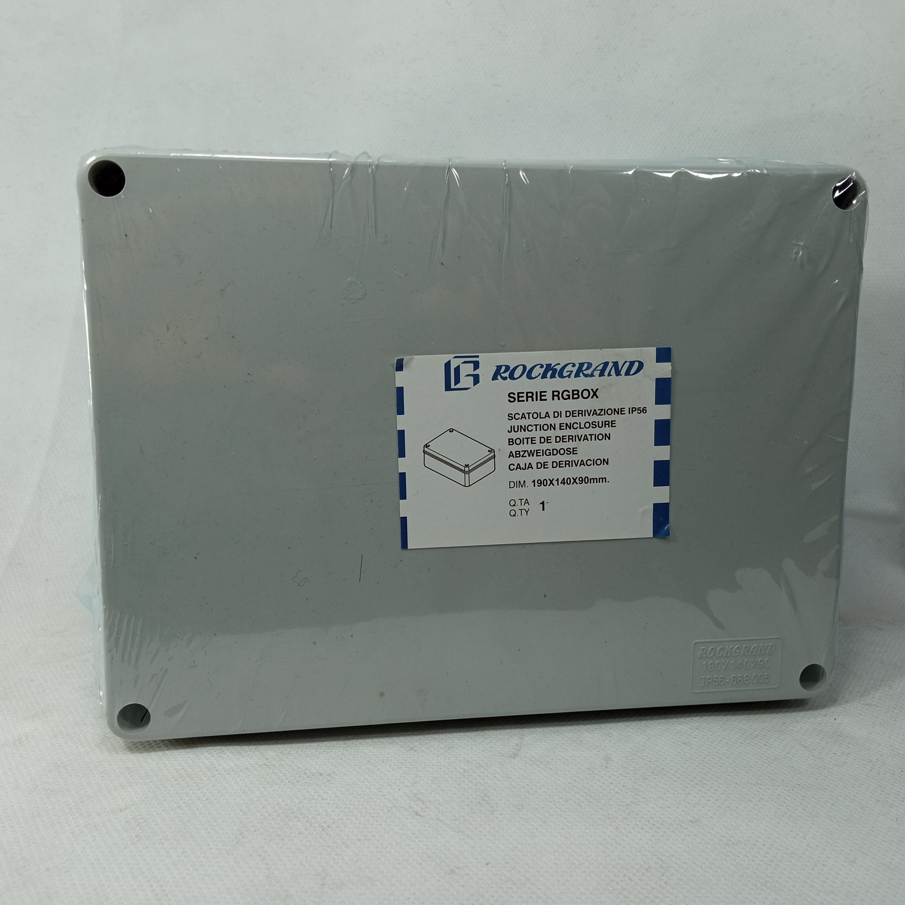 8 Inches Rectangle IP56 Adaptable PVC Junction Box 190 x 140 x 90mm in Pakistan - industryparts.pk