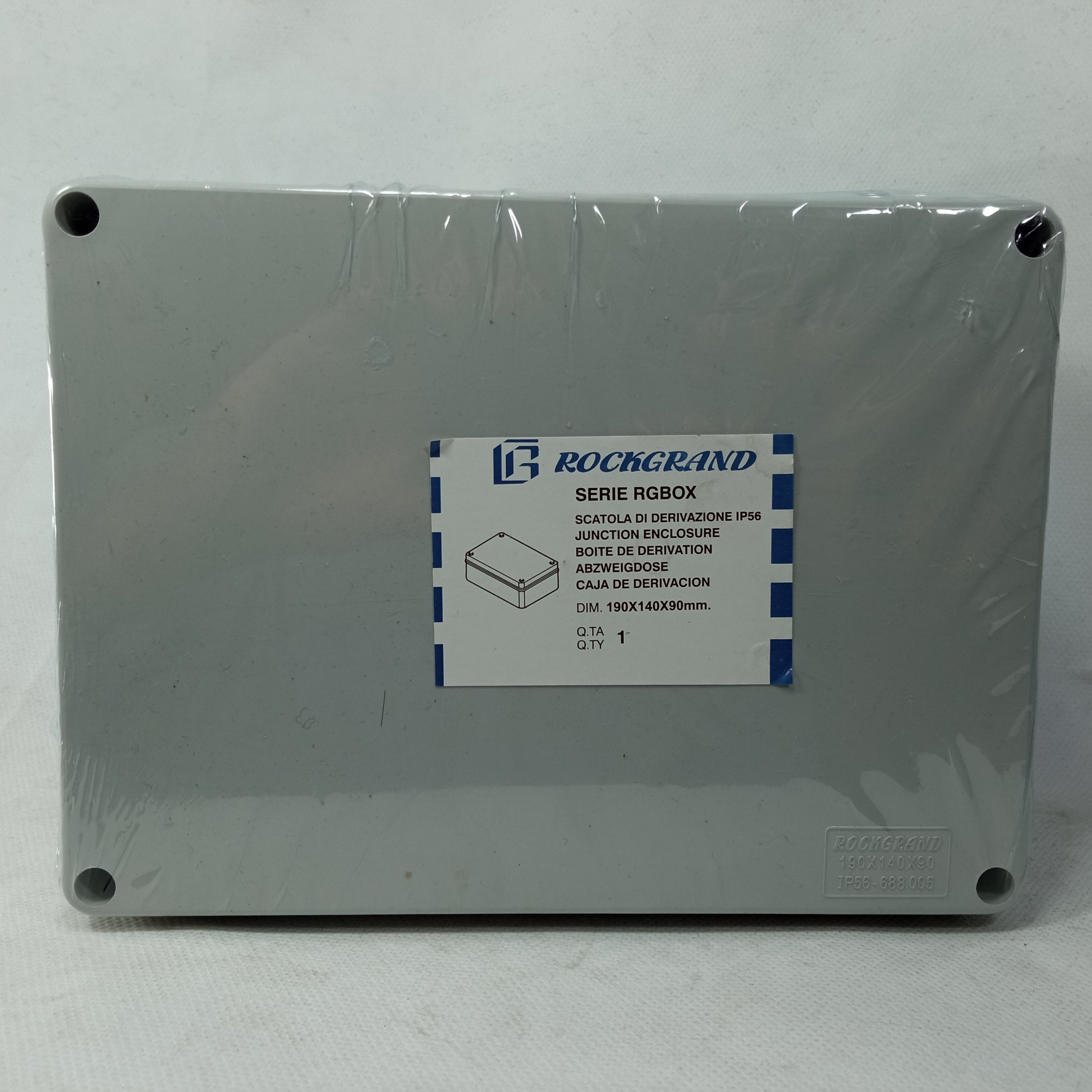 8 Inches Rectangle IP56 Adaptable PVC Junction Box 190 x 140 x 90mm in Pakistan - industryparts.pk