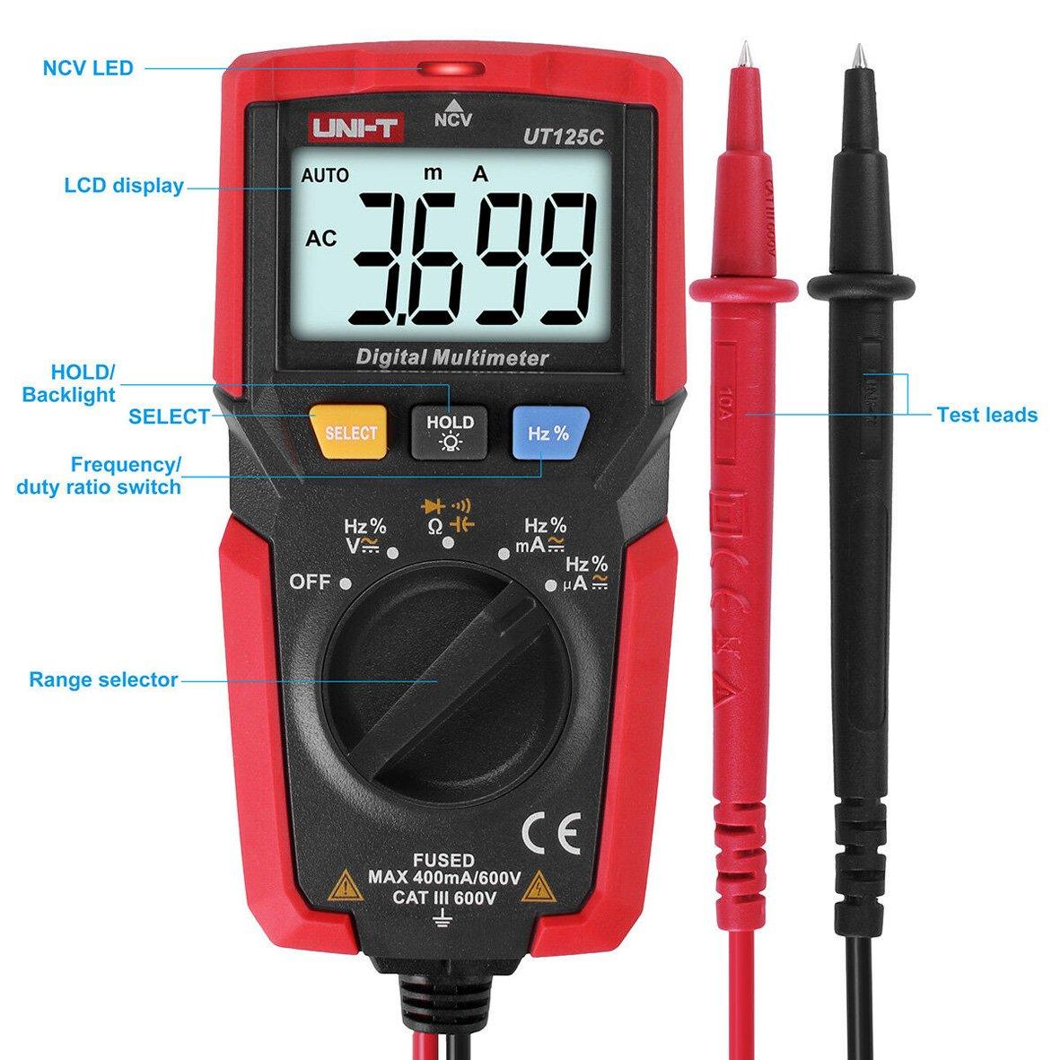 UT125C UNI-T Digital Multimeter Voltmeter in Pakistan - industryparts.pk