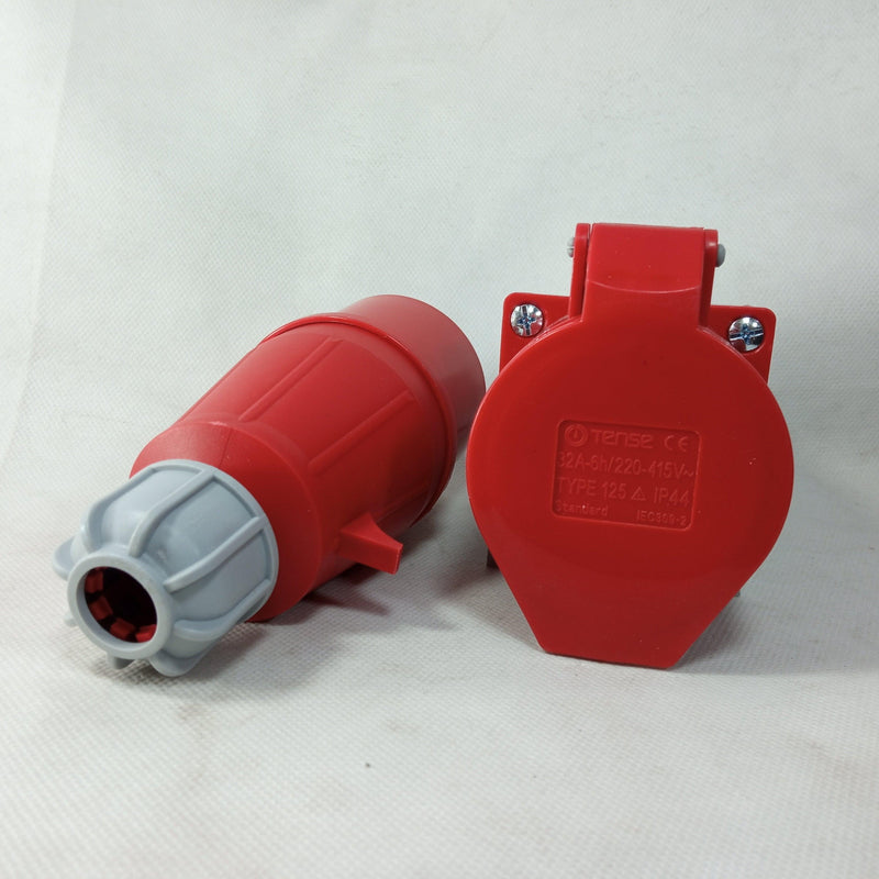 Tense 32Amp 5Pin Industrial Plug and Wall Socket in Pakistan - industryparts.pk