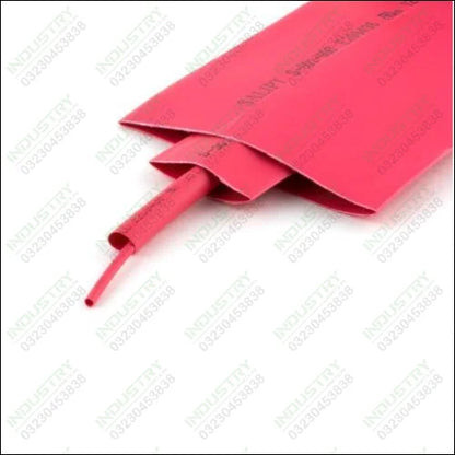 2mm HEAT SHRINK SLEEVE , HEAT SHRINK TUBING WRAP SLEEVES (Red) - industryparts.pk