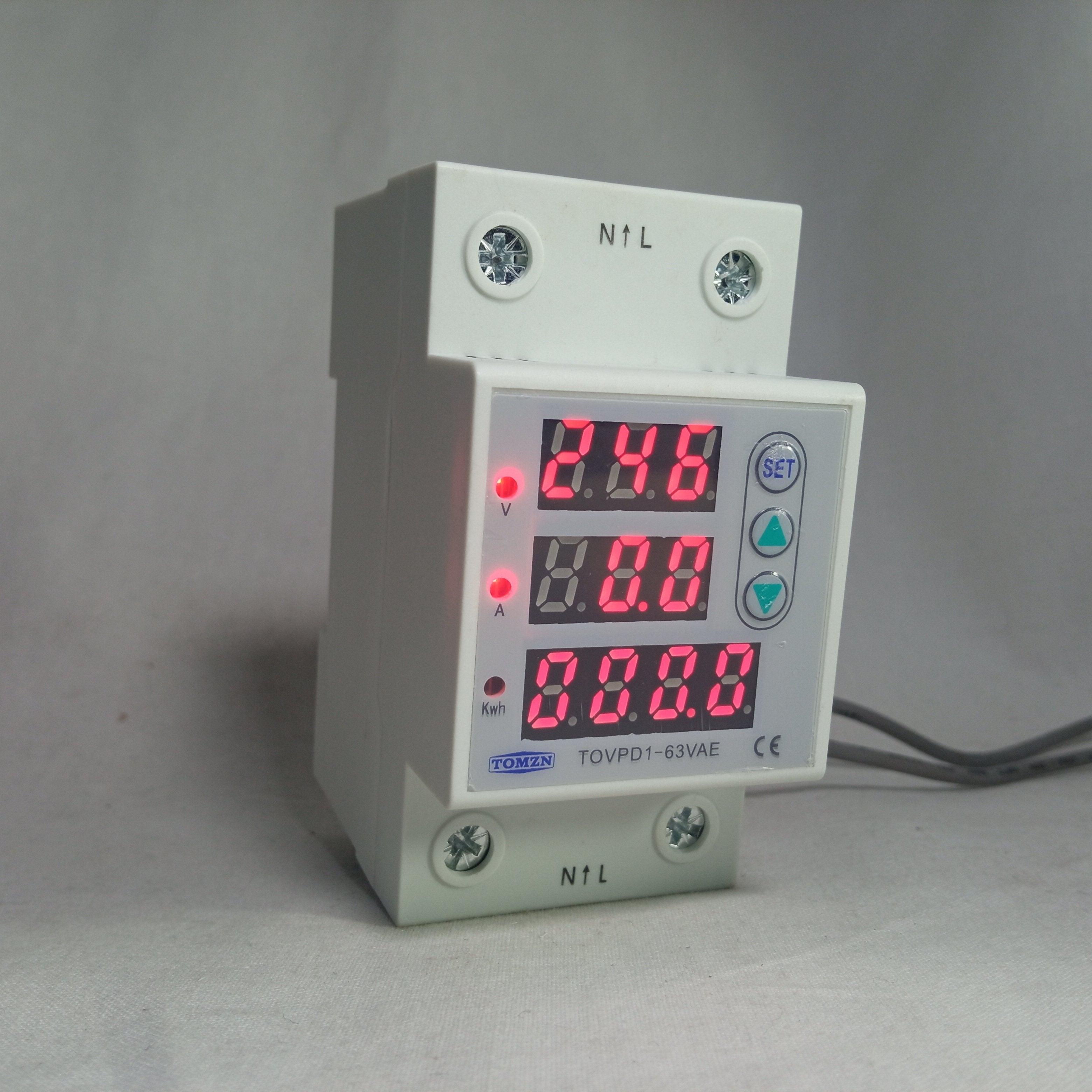 Din Rail Display Adjustable Over and Under Voltage Protective Device Relay in Pakistan - industryparts.pk