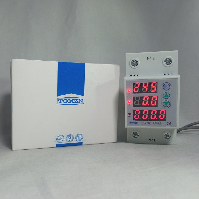 Din Rail Display Adjustable Over and Under Voltage Protective Device Relay in Pakistan - industryparts.pk