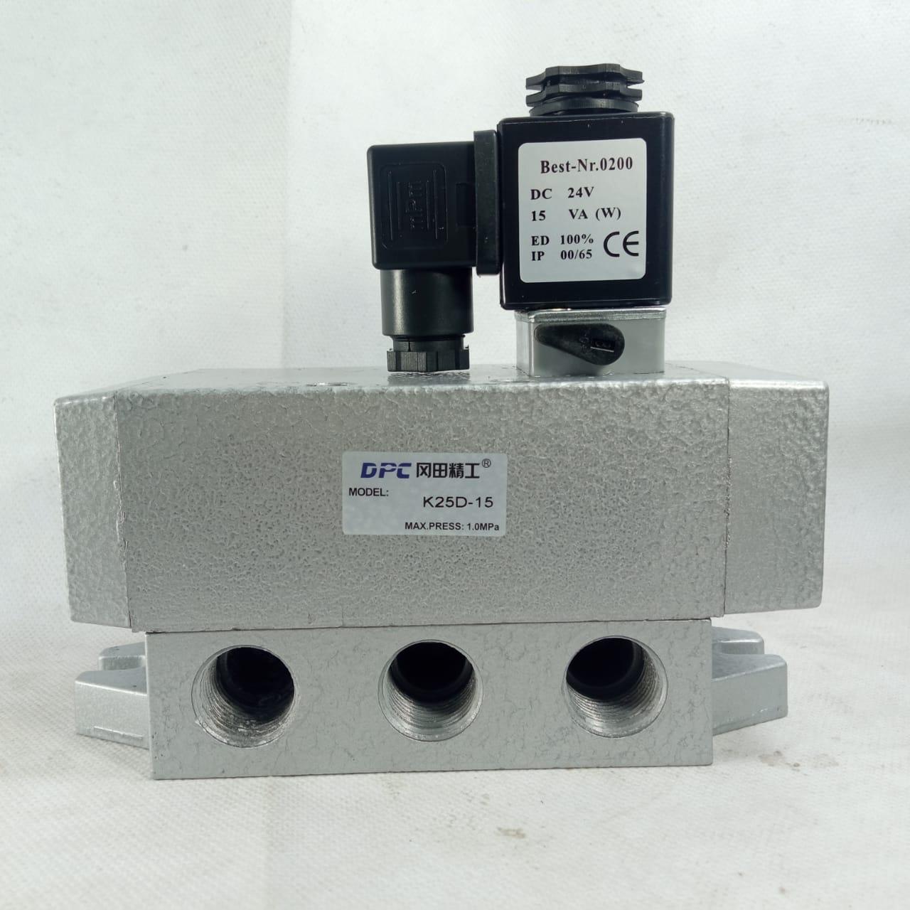K25D-15 Solenoid Valve 2 Position 5 Way Compressed Air with Oil Mist Single in Pakistan