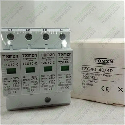 3Phase AC SPD 4pole House Surge Protector voltage Arrester Device in Pakistan - industryparts.pk