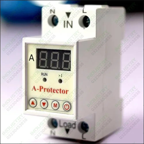 40A 230V Adjustable Ampere Over Protector Relay Breaker with Over Current Protection in Pakistan - industryparts.pk