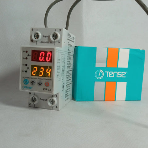 Tense 63A 220V Home Protection Protector Adjustable Device for Voltage and Current in Pakistan