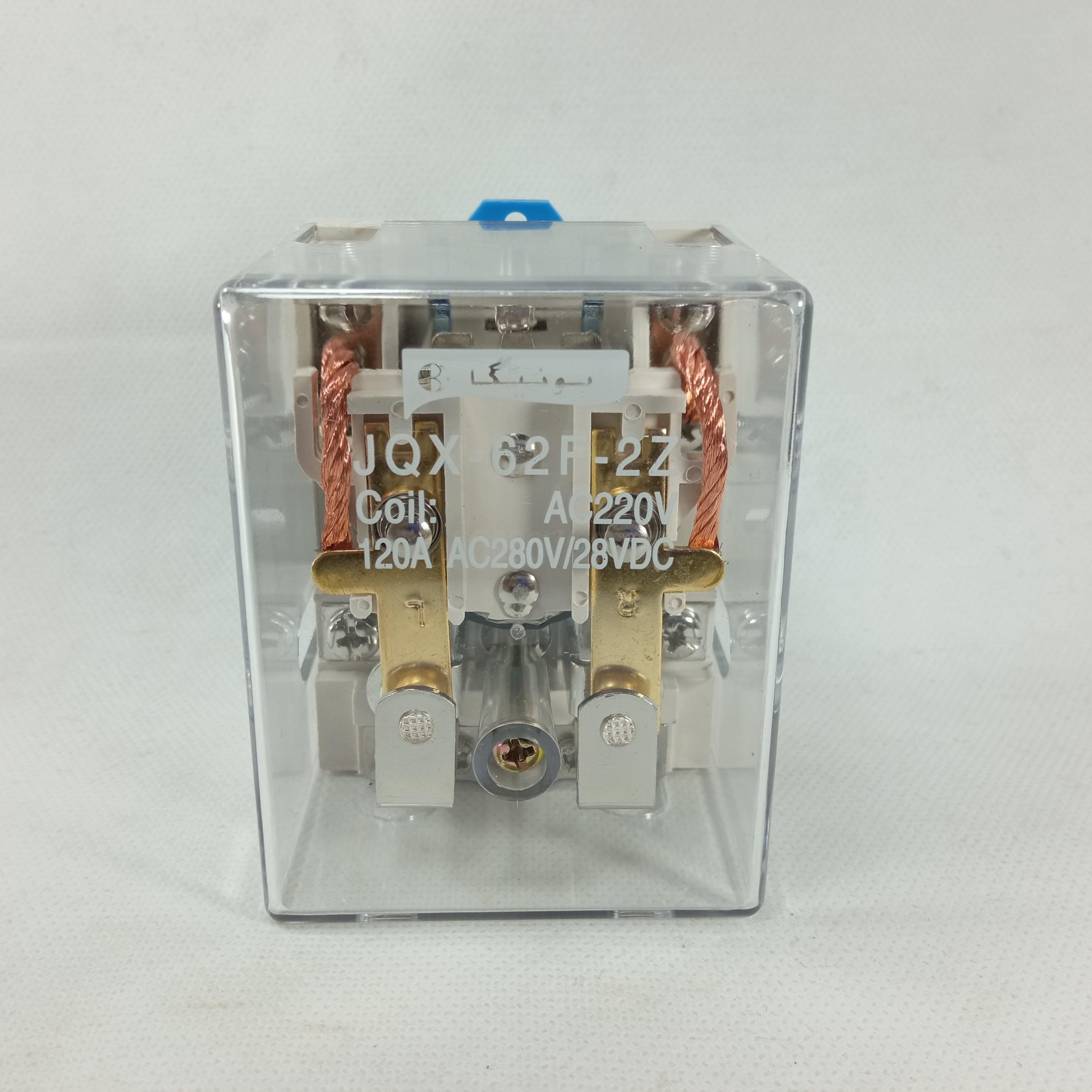 Boneega High Power Relay JQX-62F 220VAC 120A in Pakistan - industryparts.pk