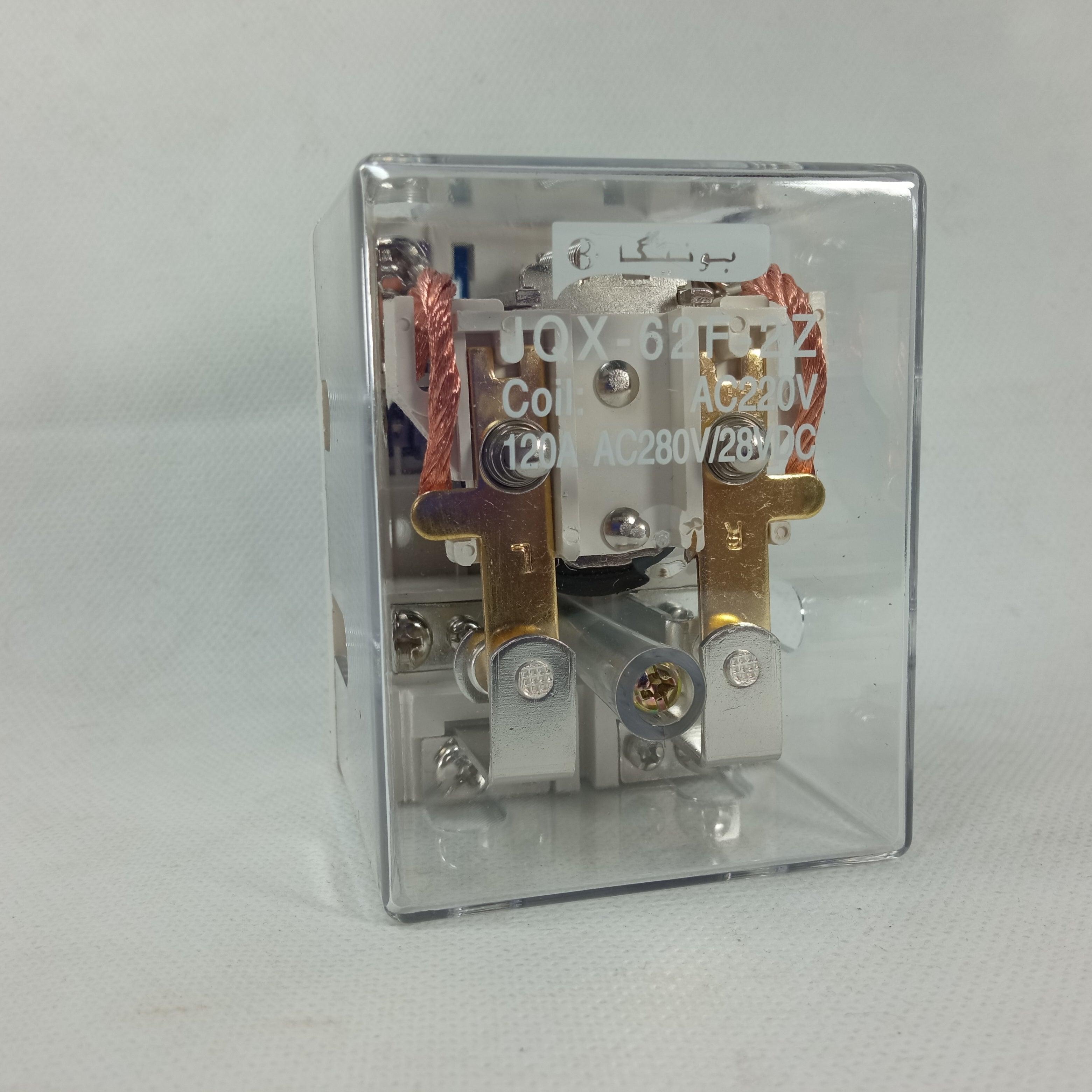 Boneega High Power Relay JQX-62F 220VAC 120A in Pakistan - industryparts.pk