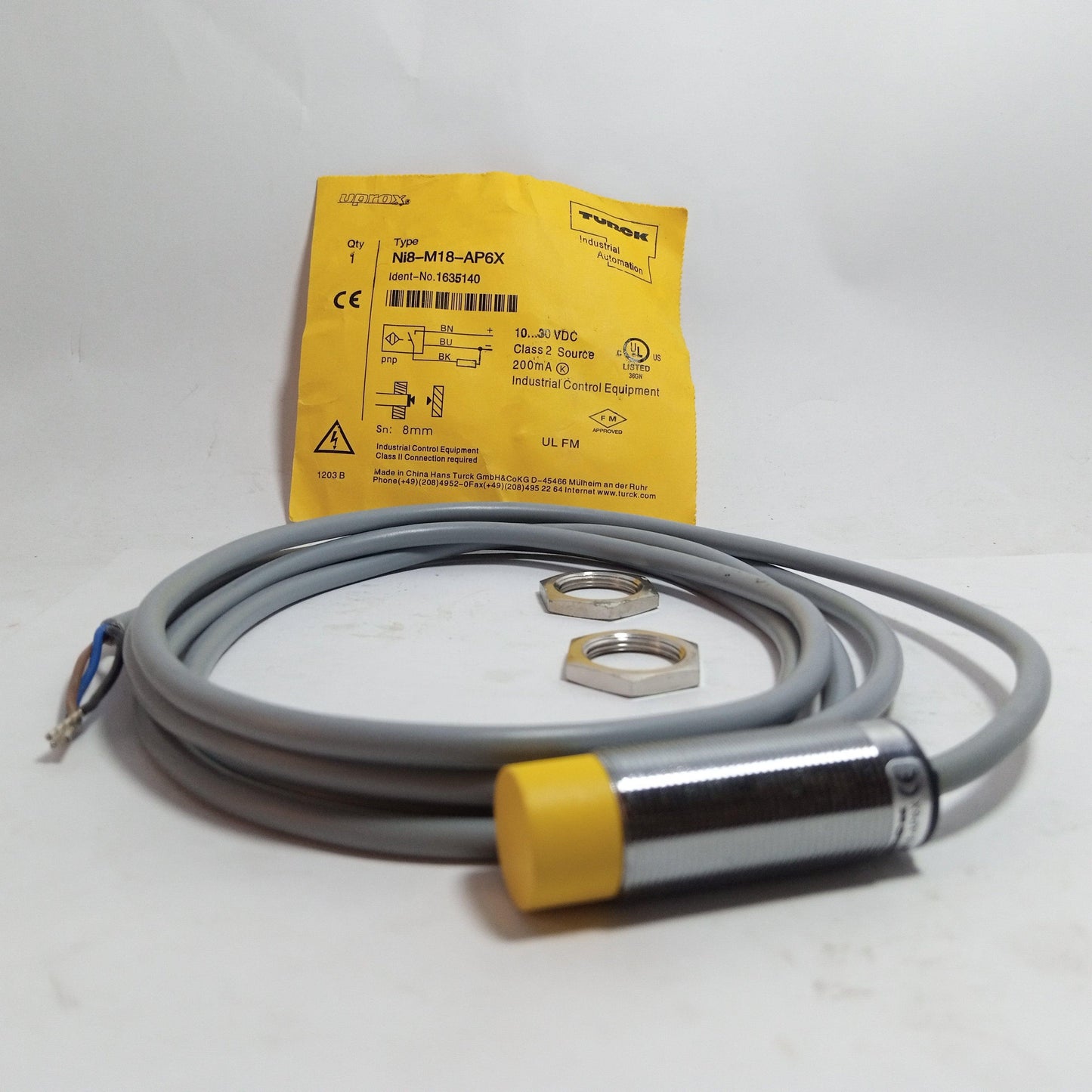 NI8-M18-AP6X Inductive Sensor (TURCK) - industryparts.pk
