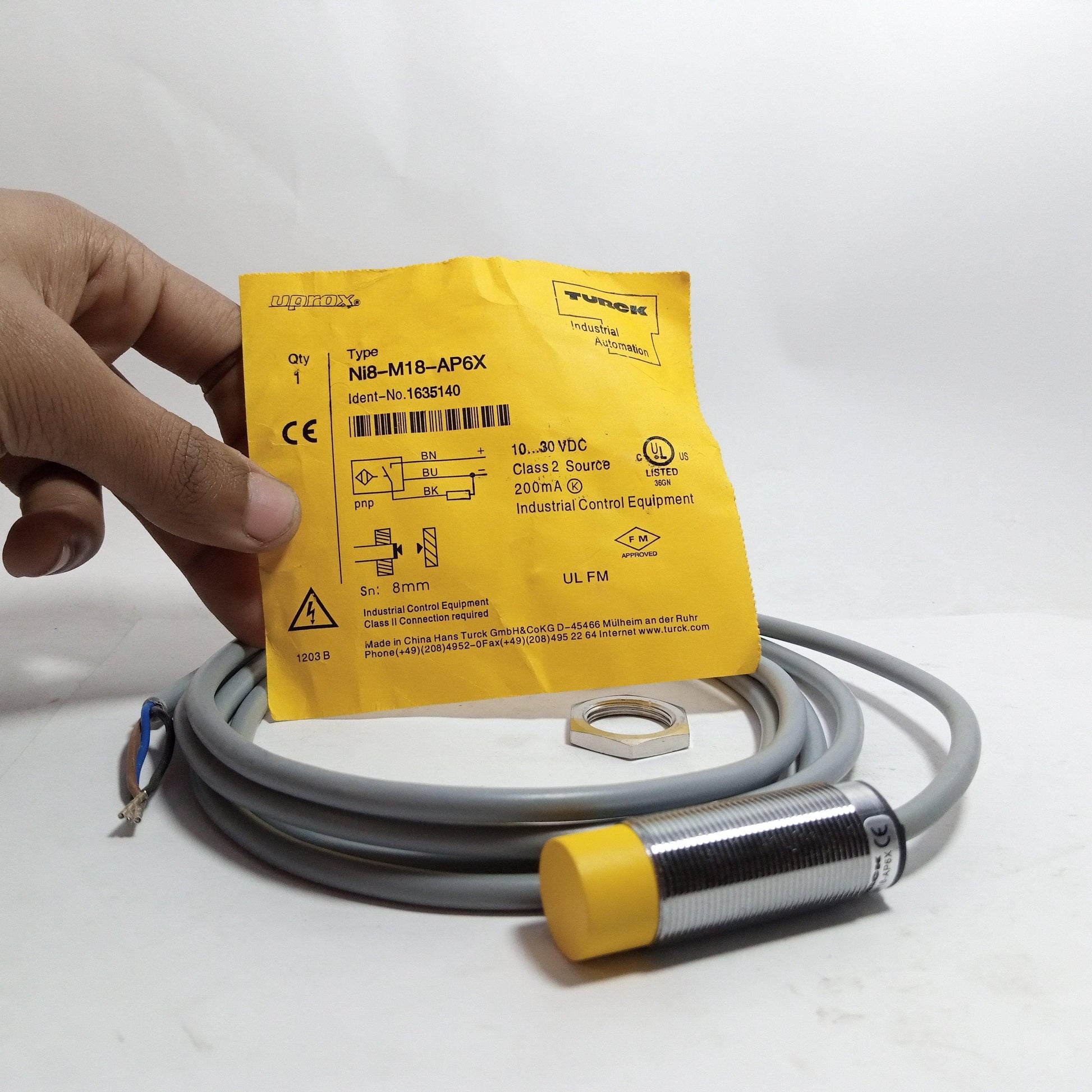 NI8-M18-AP6X Inductive Sensor (TURCK) - industryparts.pk