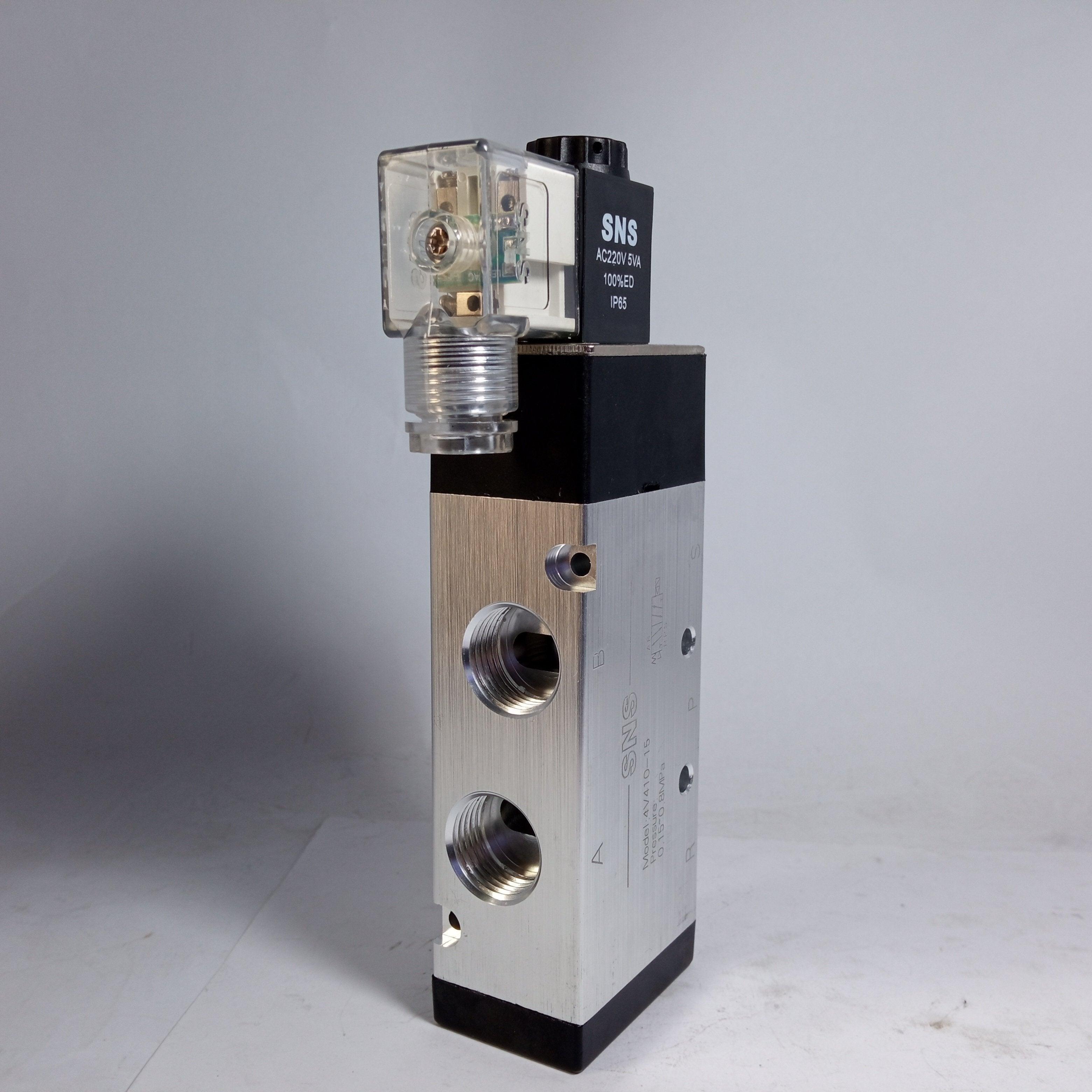 Two Five-Way Solenoid Valve 4V210-06 / 08 4V110-06 4V310-10 4V410-15 (SNS) - industryparts.pk