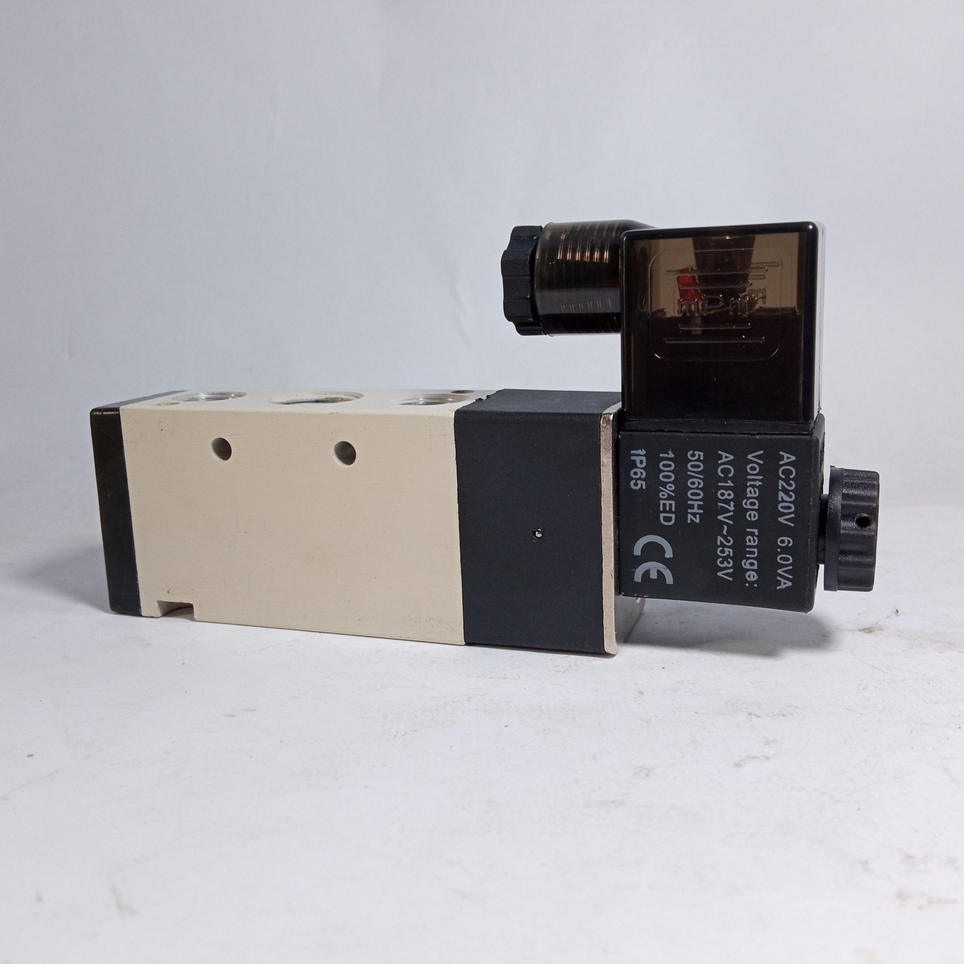 Two Five-Way Solenoid Valve 4V210-06 / 08 4V110-06 4V310-10 4V410-15 (AIRTEC) - industryparts.pk