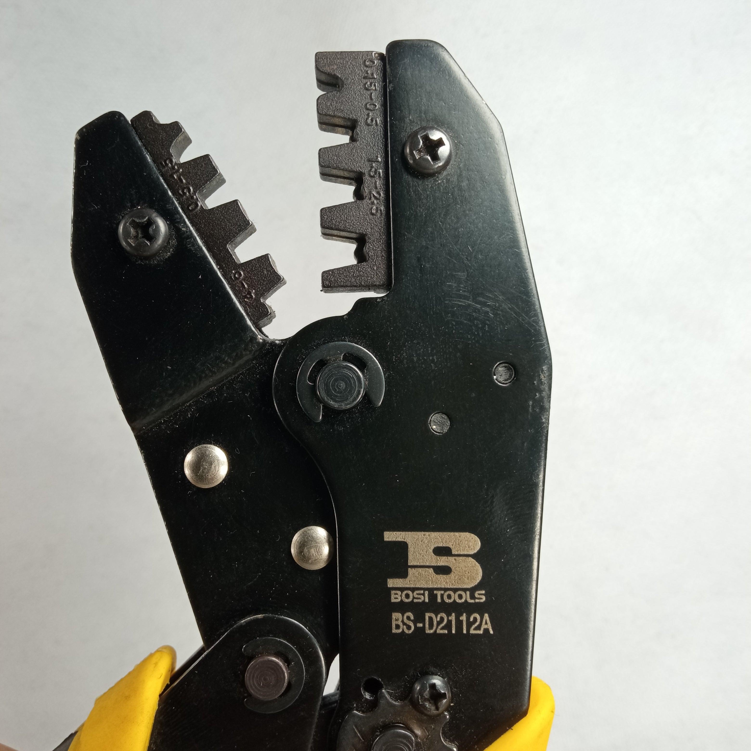 BOSI Hand Insulated Ratchet Terminal Crimping Plier BS-D2112A - industryparts.pk