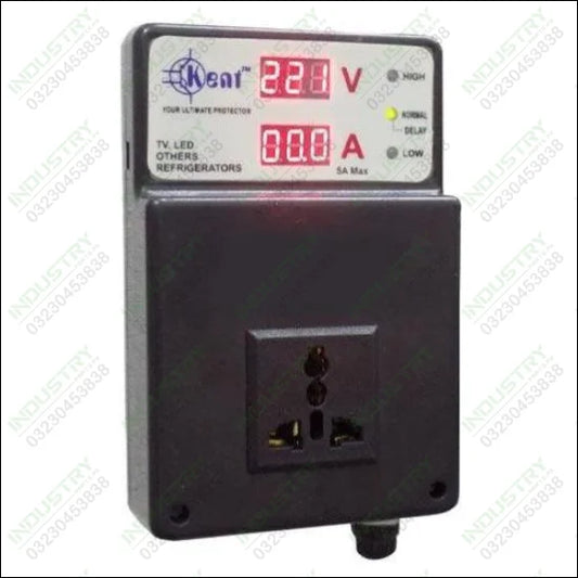 5A AC Voltage Protector for Fridge and Motor With 3 Select able Timer in Pakistan - industryparts.pk