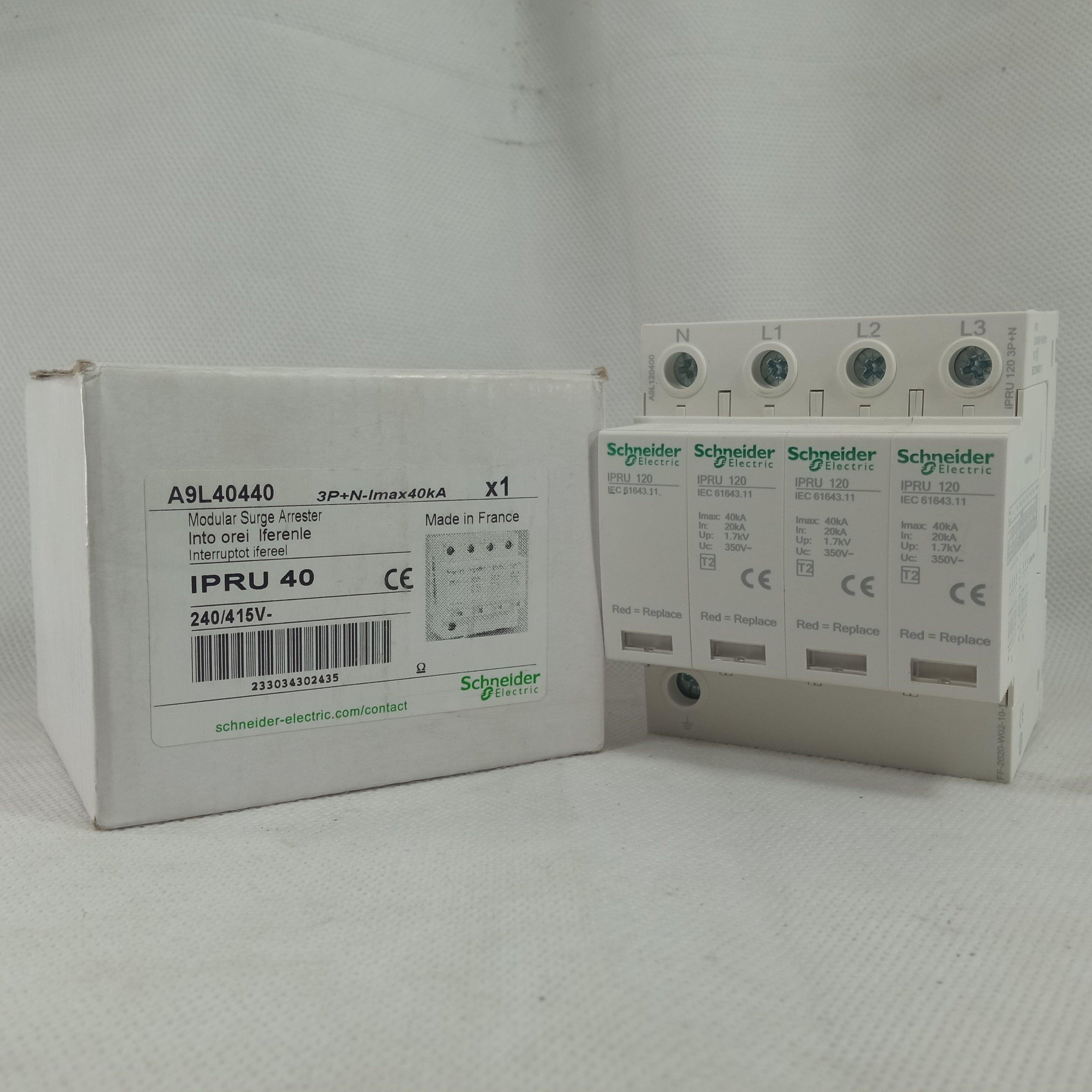 Schneider IPRU Surge Protection Device SPD 4 Pole AC 350V in Pakistan - industryparts.pk
