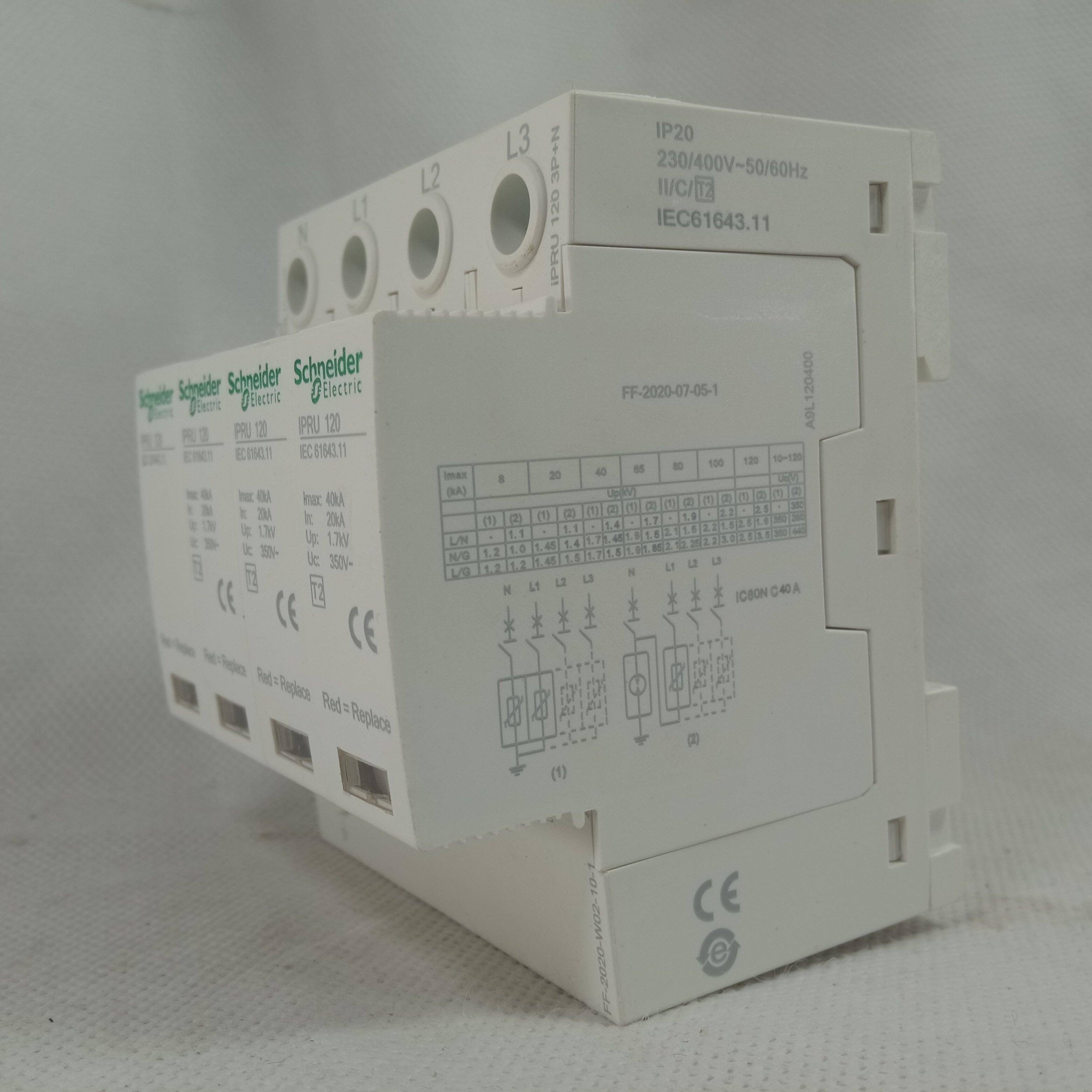 Schneider IPRU Surge Protection Device SPD 4 Pole AC 350V in Pakistan - industryparts.pk