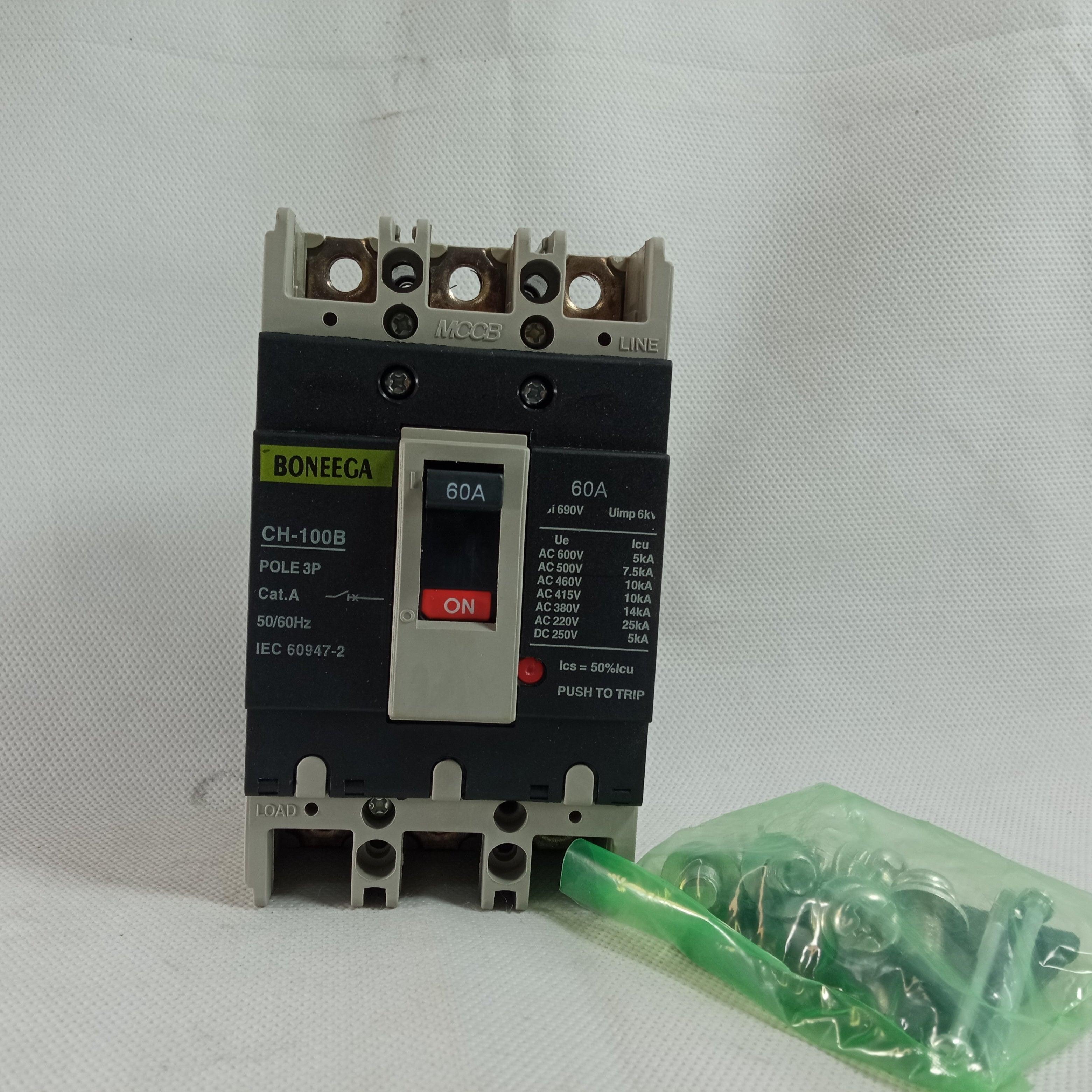 MCCB Boneega Three Pole Circuit Breaker in Pakistan - industryparts.pk