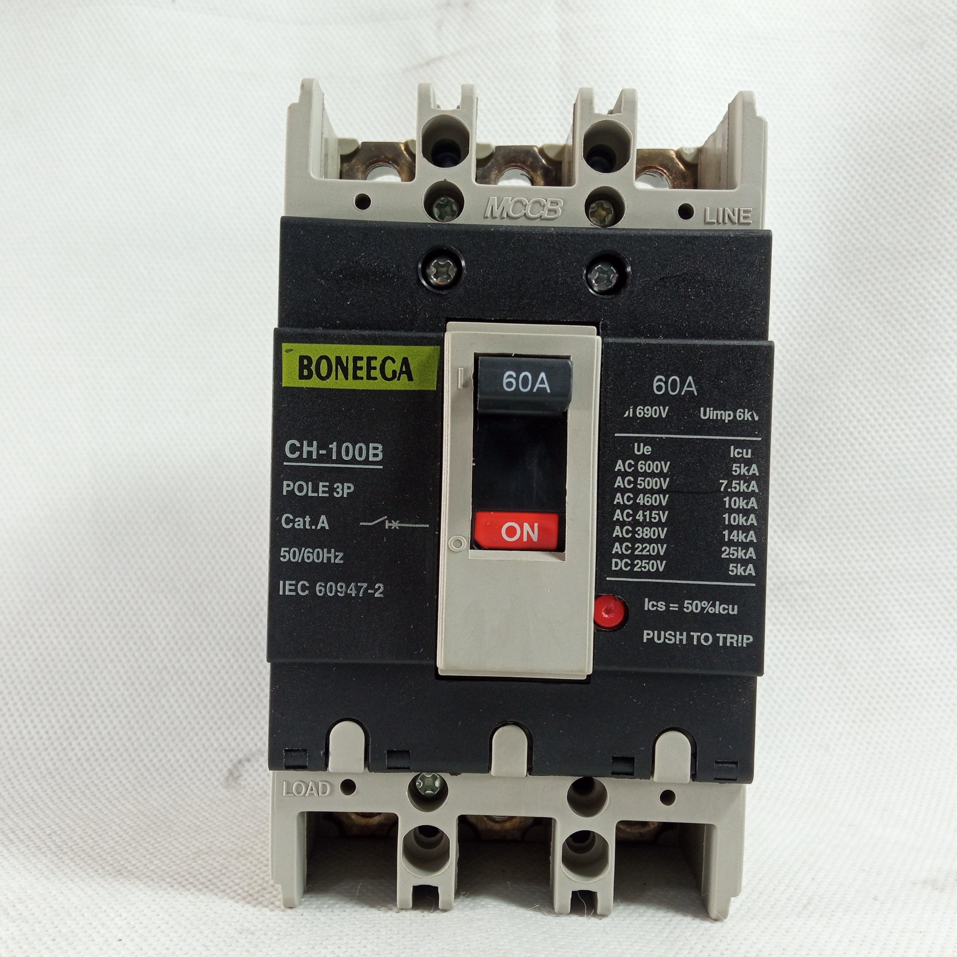 MCCB Boneega Three Pole Circuit Breaker in Pakistan - industryparts.pk
