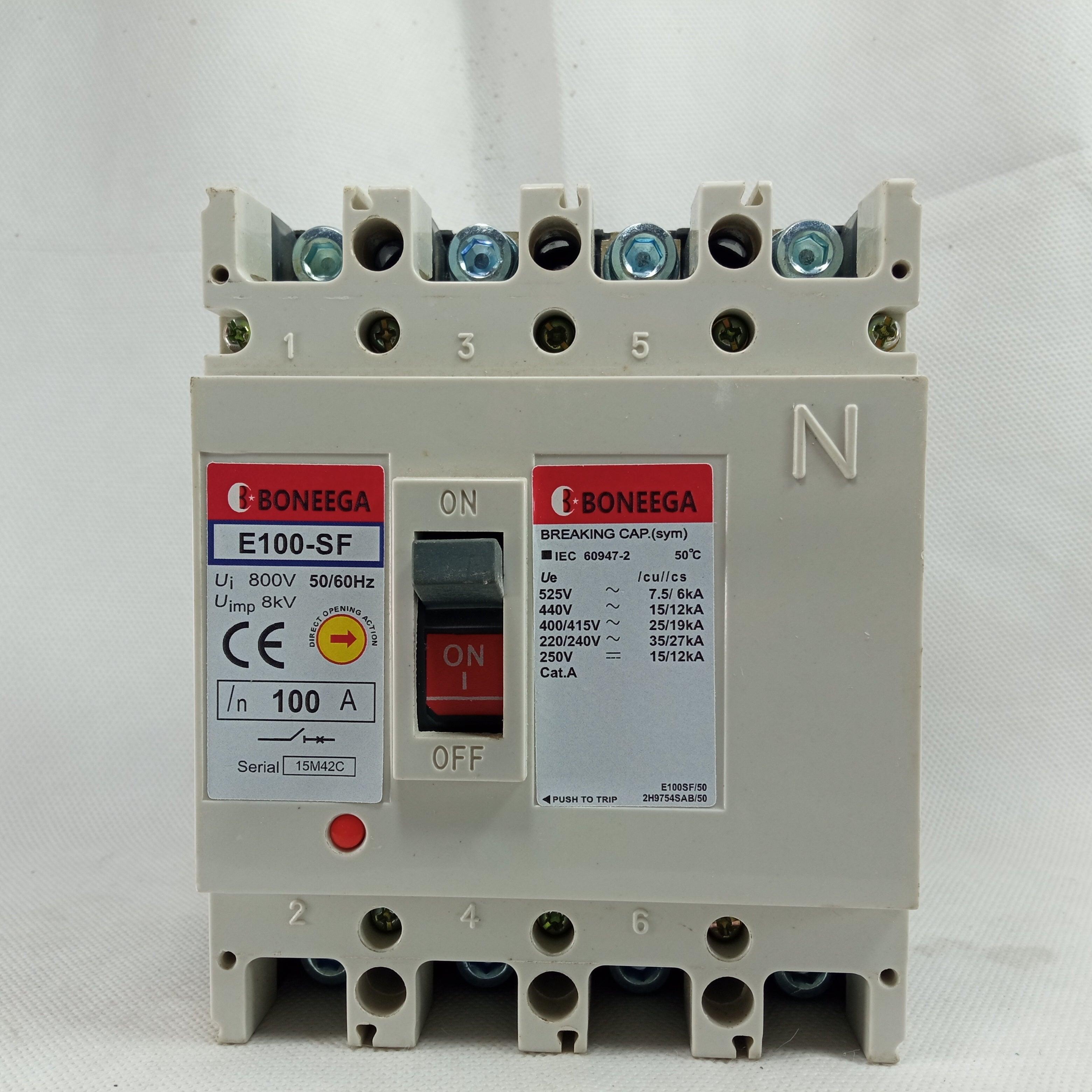 MCCB Boneega Three Pole Circuit Breaker in Pakistan - industryparts.pk
