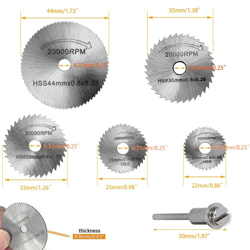 6pcs HSS Diamond Cutting Discs Rotary mini saw in Pakistan